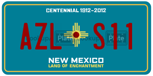 AZLS11  license plate in NM