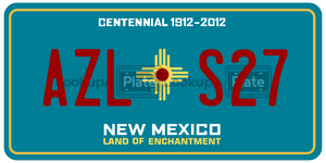 AZLS27  license plate in NM