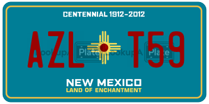 AZLT59 license plate in New Mexico