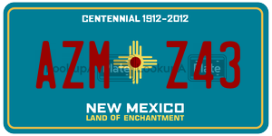 AZMZ43  license plate in NM