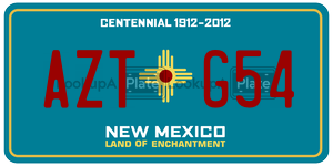 AZTG54  license plate in NM