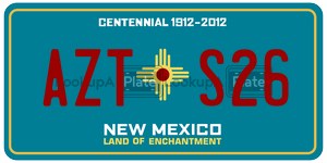 AZTS26  license plate in NM