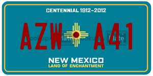 AZWA41  license plate in NM