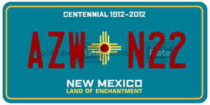 AZWN22  license plate in NM
