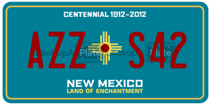 AZZS42  license plate in NM
