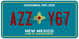 AZZY67  license plate in NM