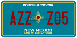 AZZZ05  license plate in NM