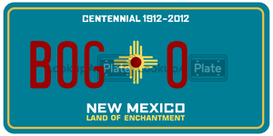 B0G0  license plate in NM