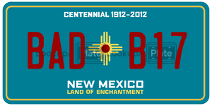 BADB17  license plate in NM