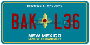 BAKL36  license plate in NM