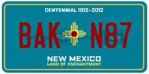 BAKN87  license plate in NM