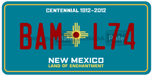 BAML74  license plate in NM