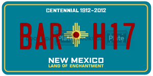 BARH17 license plate in New Mexico