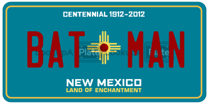 BATMAN  license plate in NM