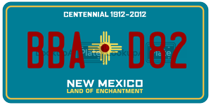 BBAD82  license plate in NM