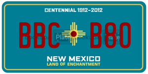BBCB80 license plate in New Mexico