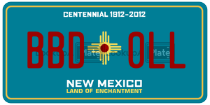 BBD0LL  license plate in NM