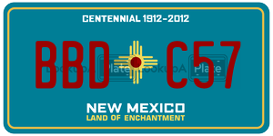 BBDC57  license plate in NM