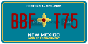 BBFT75 license plate in New Mexico