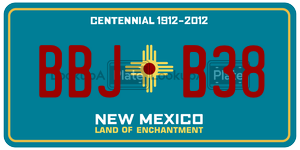 BBJB38  license plate in NM