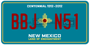 BBJN51  license plate in NM
