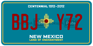 BBJY72  license plate in NM