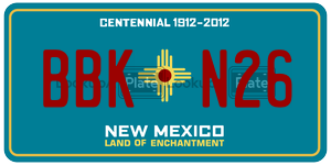 BBKN26  license plate in NM