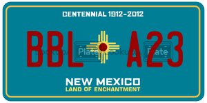 BBLA23  license plate in NM