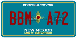 BBMA72  license plate in NM