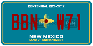 BBNW71  license plate in NM