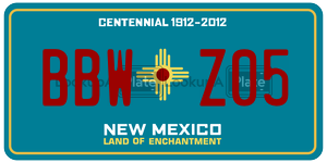 BBWZ05  license plate in NM