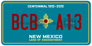 BCBA13  license plate in NM