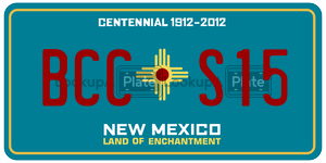 BCCS15 license plate in New Mexico