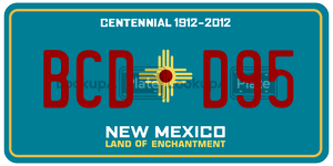 BCDD95  license plate in NM