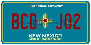 BCDJ02 license plate in New Mexico