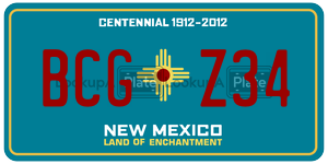 BCGZ34  license plate in NM