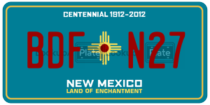 BDFN27  license plate in NM
