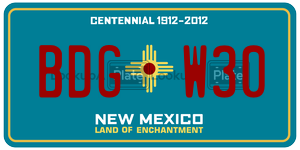 BDGW30  license plate in NM