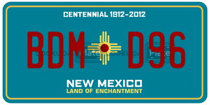 BDMD96  license plate in NM