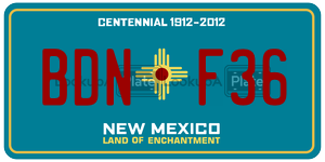 BDNF36 license plate in New Mexico