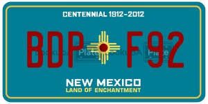 BDPF92  license plate in NM