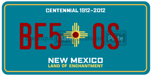 BE50S  license plate in NM
