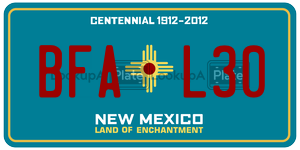 BFAL30 license plate in New Mexico