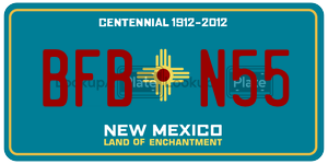BFBN55 license plate in New Mexico