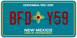 BFDY59 license plate in New Mexico