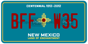 BFFW35 license plate in New Mexico