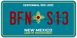 BFNS13 license plate in New Mexico