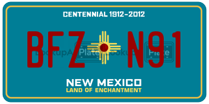 BFZN91  license plate in NM