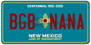 BGBNANA  license plate in NM