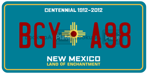 BGYA98  license plate in NM
